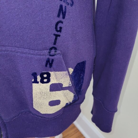 Pink University of Washington Huskey Zip Up Purple & Gold Hoodie Sweatshirt SZ S - Picture 11 of 15